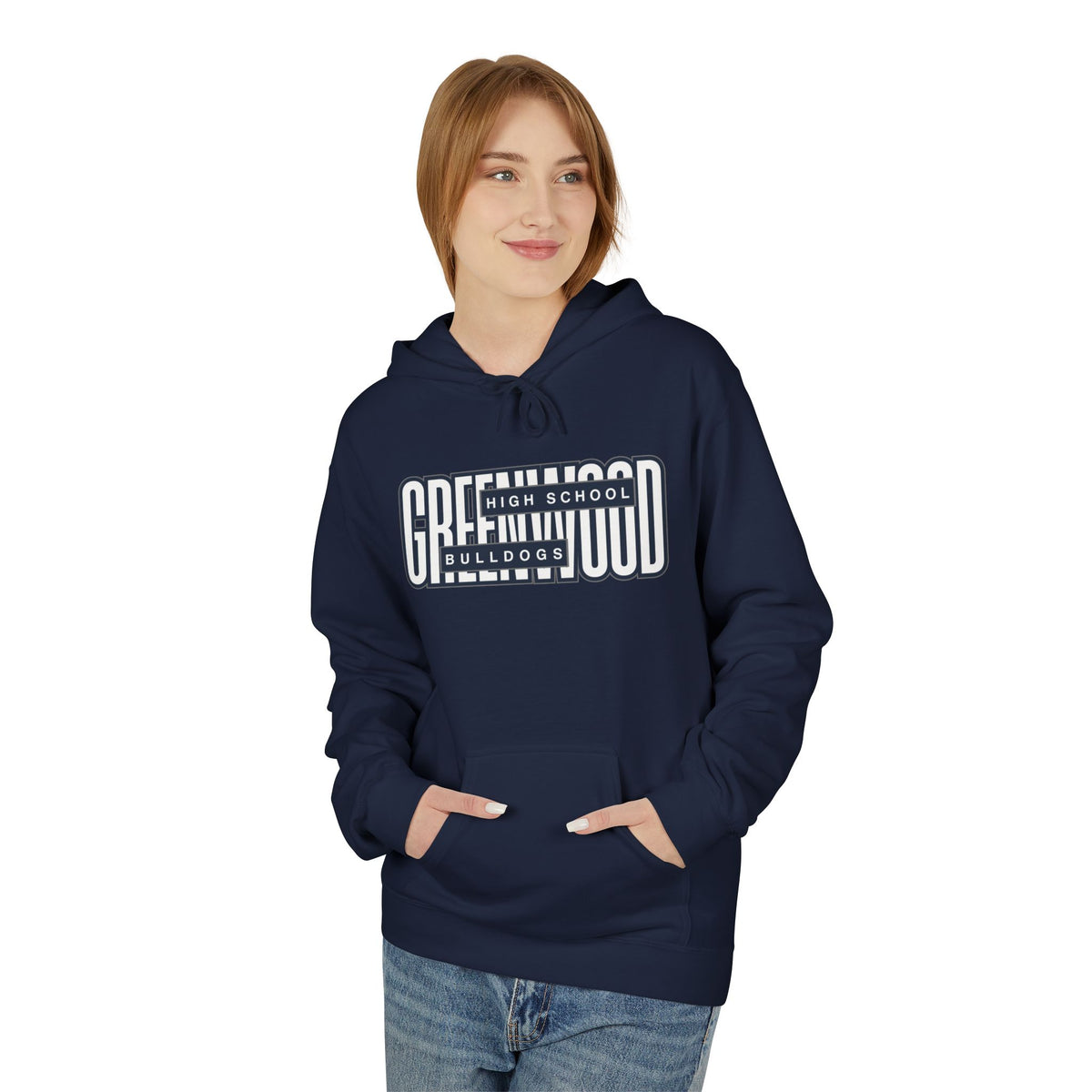 Greenwood Fans - Front Page — Midweight Fleece Hoodie
