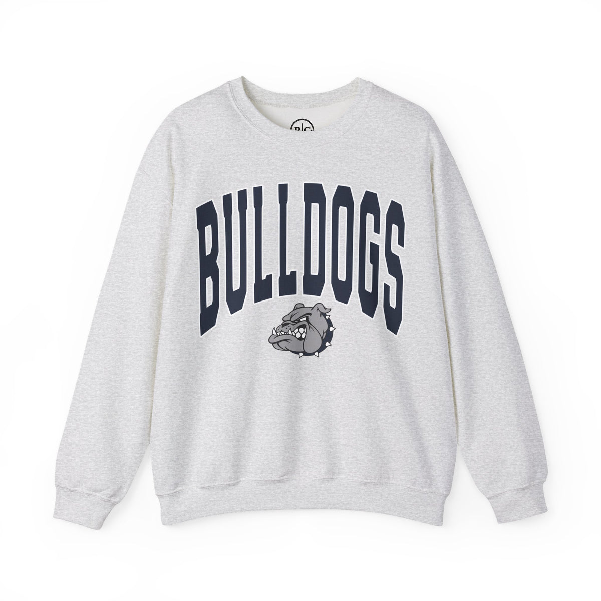 Greenwood Bulldogs | Bulldog on a Curve - Heavy Blend™ Crewneck Sweatshirt