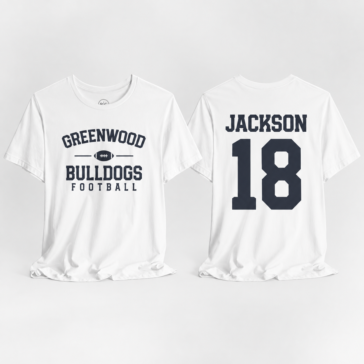 GWD Football |  Personalized Name/Number - Retro Campus | Premium Everyday Tee