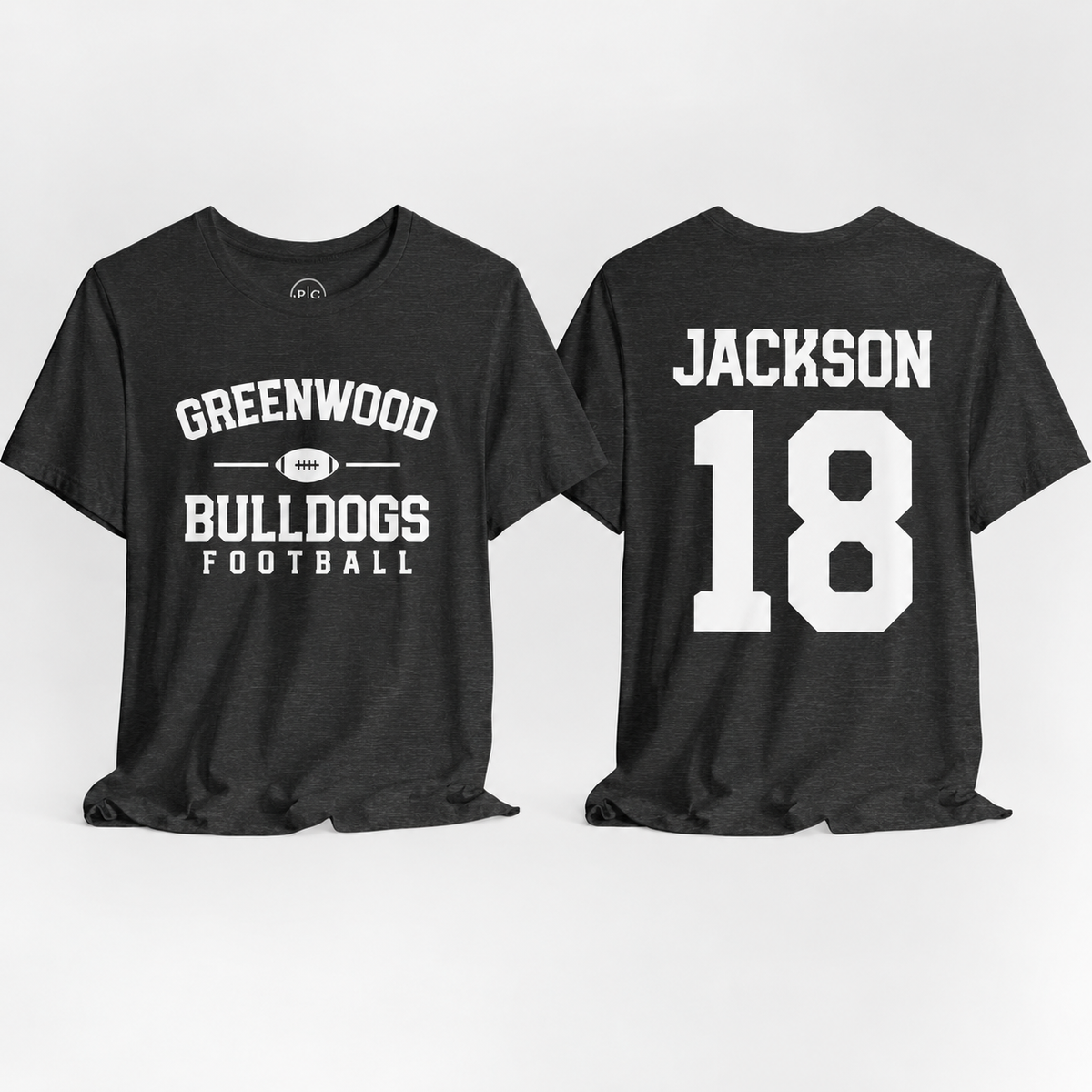GWD Football |  Personalized Name/Number - Retro Campus | Premium Everyday Tee