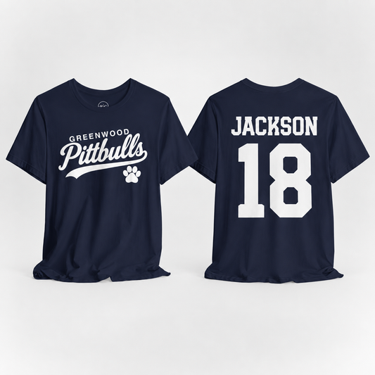 GWD Pittbulls Football | Personalized Name/Number Retro | Premium Everyday Tee