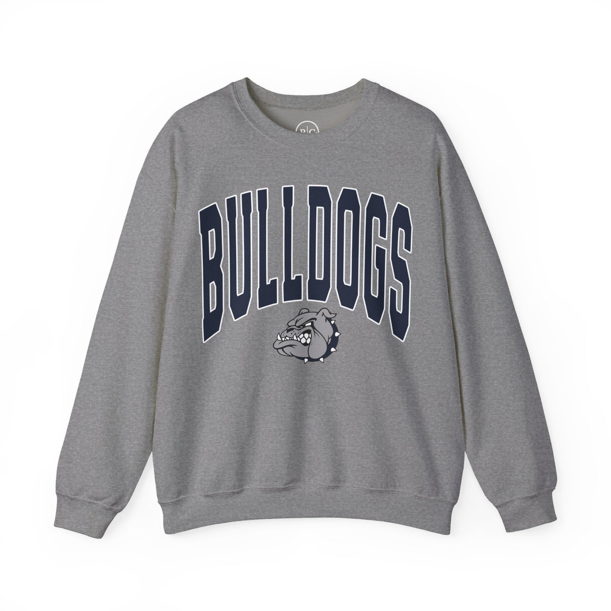 Greenwood Bulldogs | Bulldog on a Curve - Heavy Blend™ Crewneck Sweatshirt