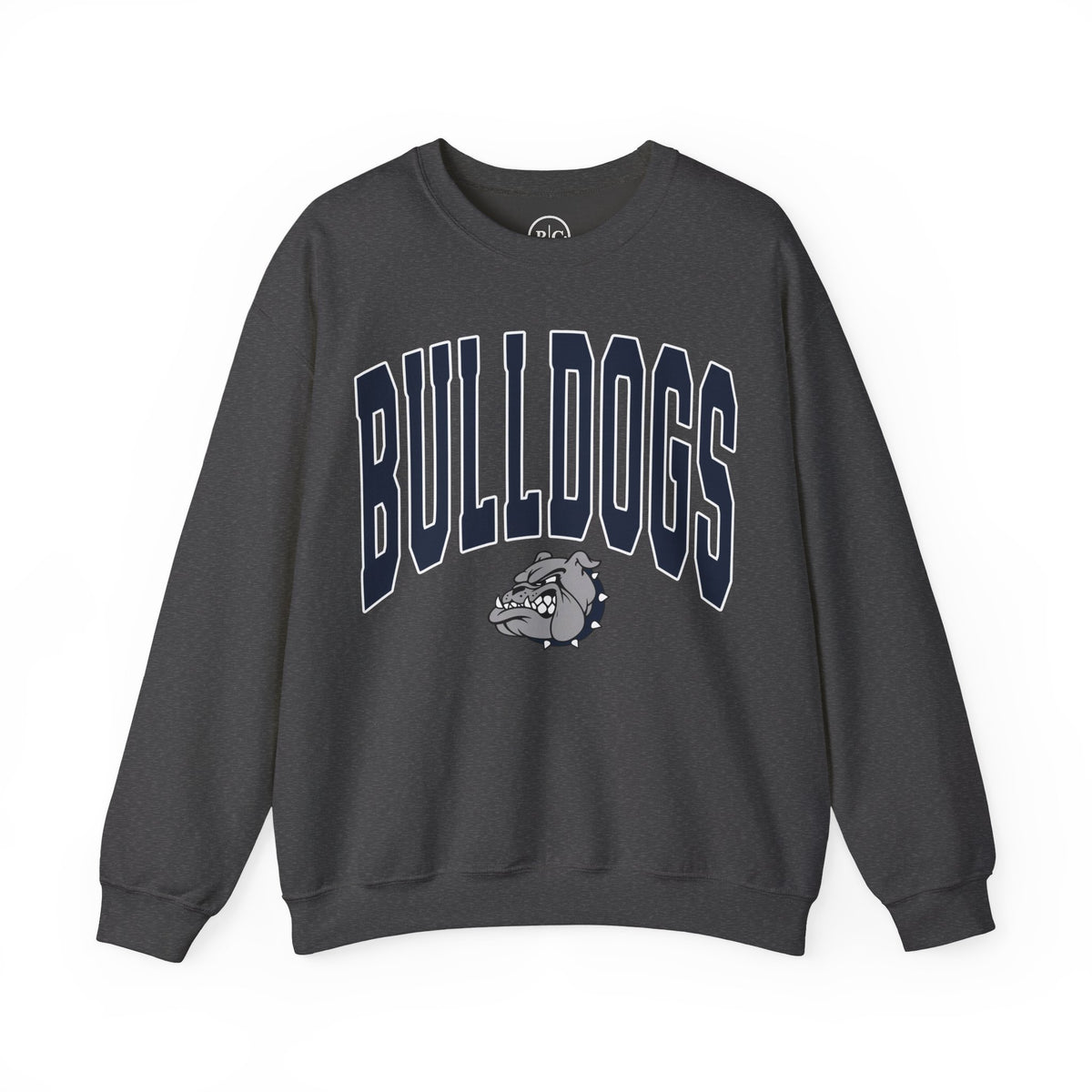 Greenwood Bulldogs | Bulldog on a Curve - Heavy Blend™ Crewneck Sweatshirt