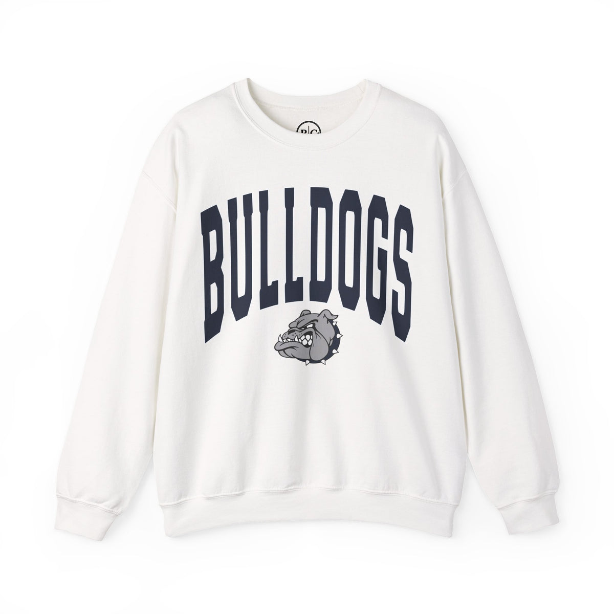 Greenwood Bulldogs | Bulldog on a Curve - Heavy Blend™ Crewneck Sweatshirt