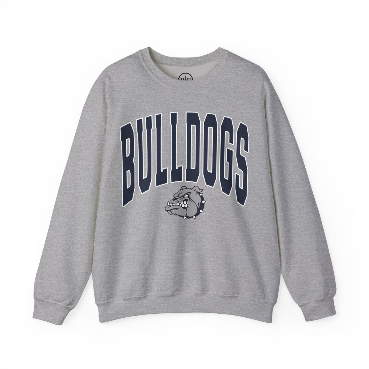 Greenwood Bulldogs | Bulldog on a Curve - Heavy Blend™ Crewneck Sweatshirt